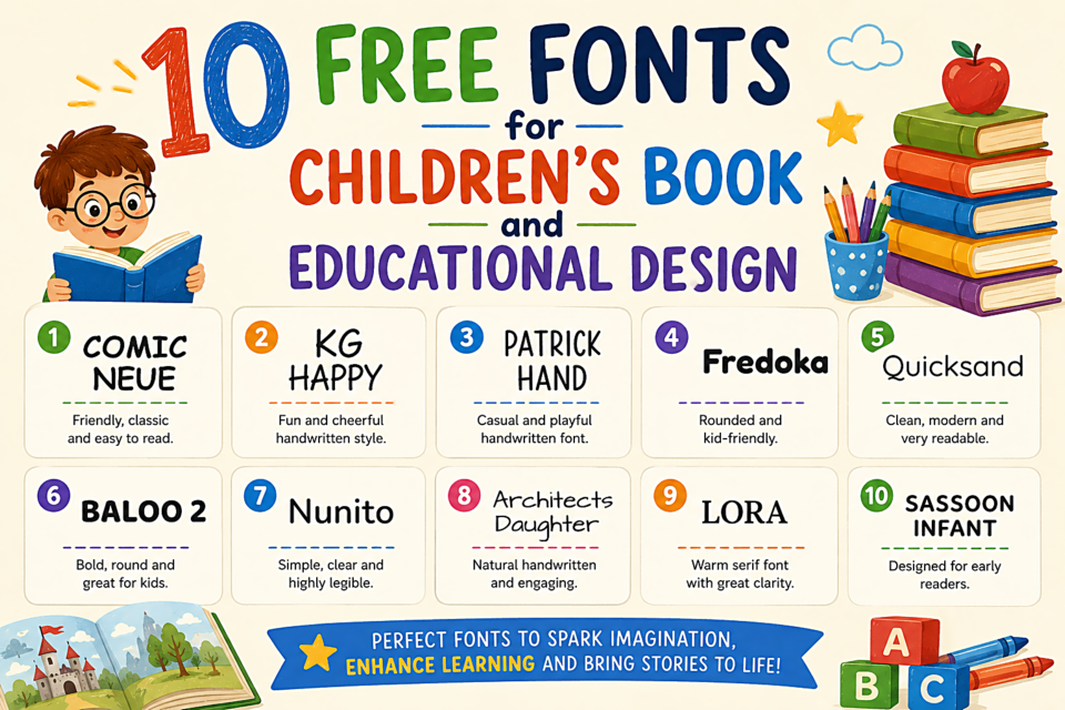 10 Free Fonts for Children's Book and Educational Design