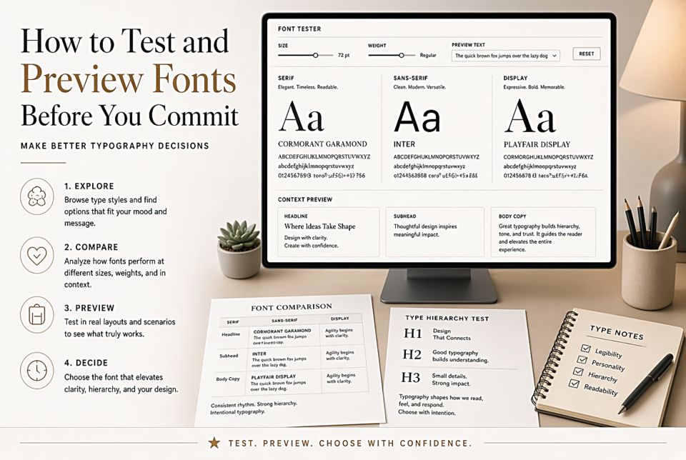 How to Test and Preview Fonts Before You Commit