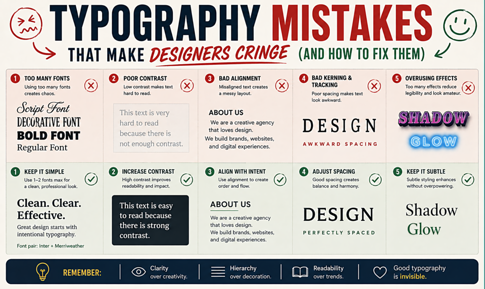 Typography Mistakes That Make Designers Cringe (And How to Fix Them)