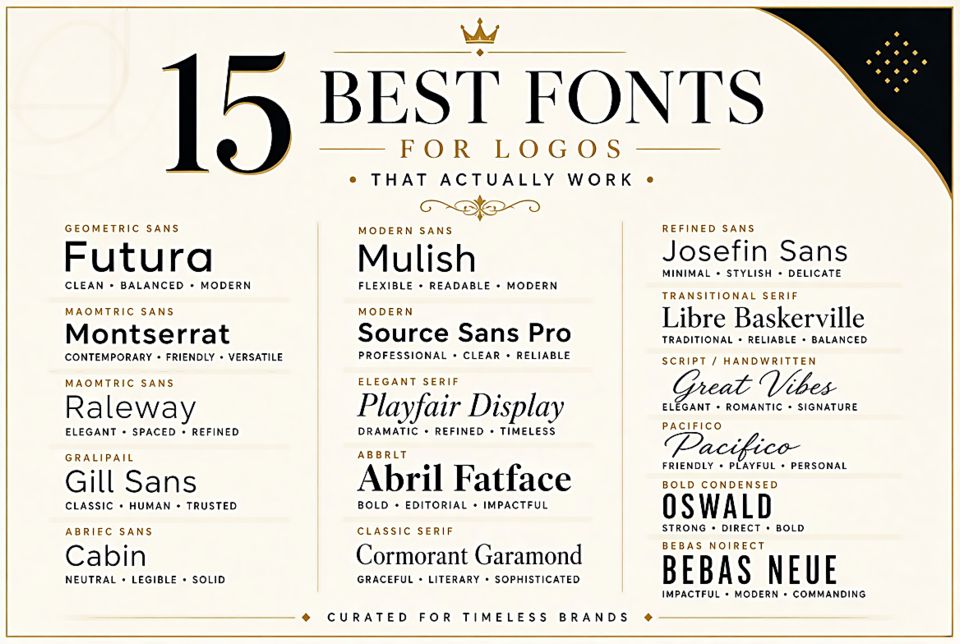 15 Best Fonts for Logos That Actually Work