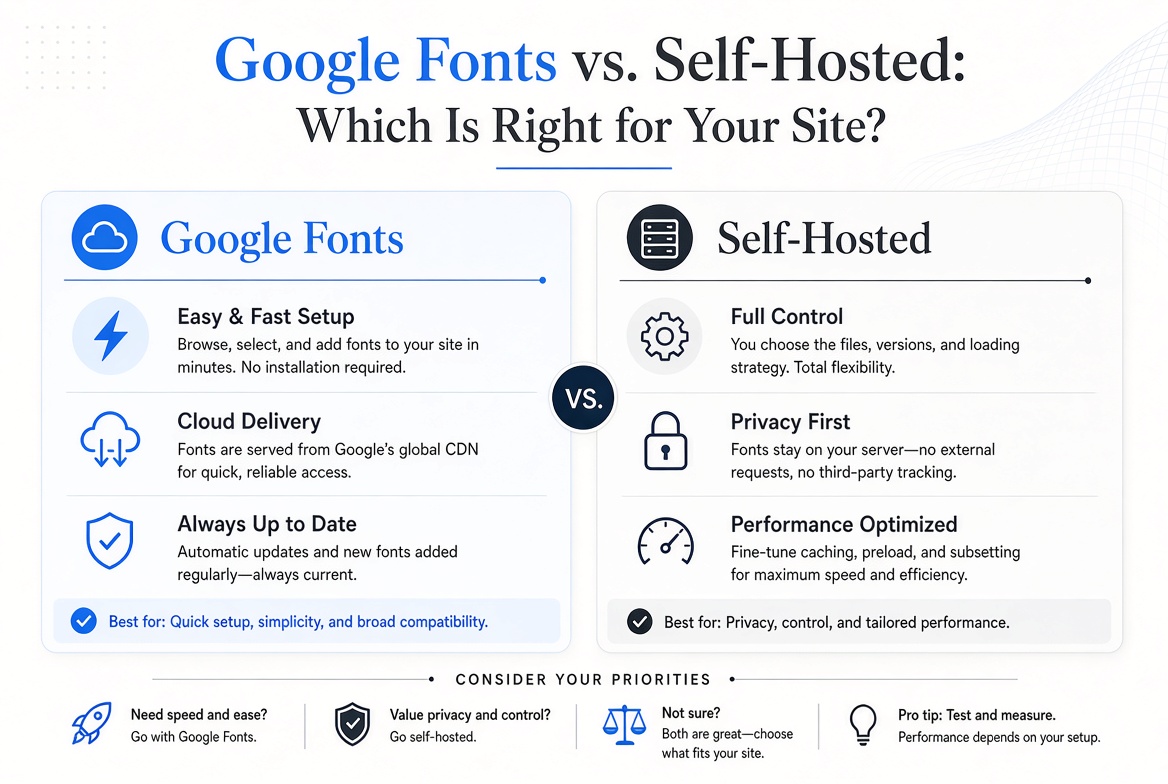 Google Fonts vs. Self-Hosted: Which Is Right for Your Site?