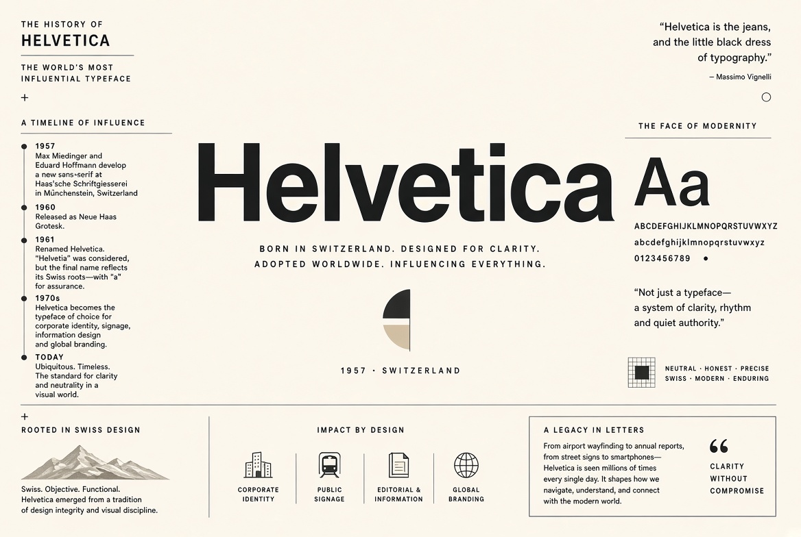 The History of Helvetica: The World's Most Influential Typeface
