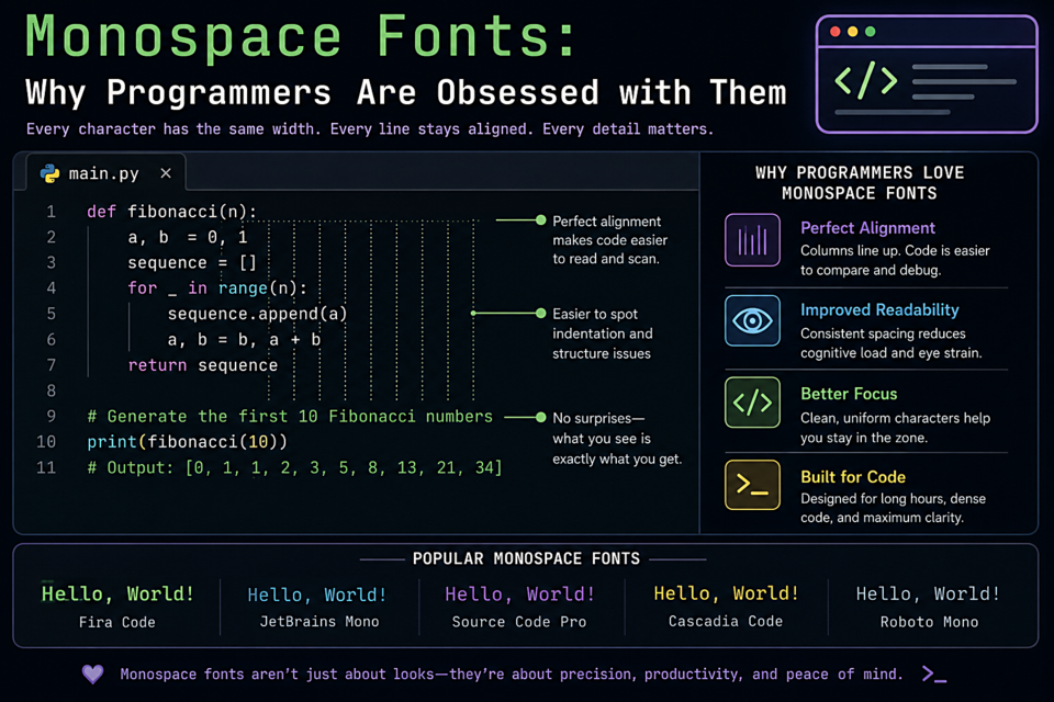 Monospace Fonts: Why Programmers Are Obsessed with Them