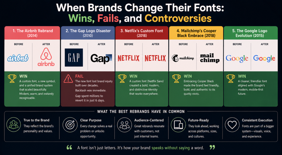 When Brands Change Their Fonts: Wins, Fails, and Controversies