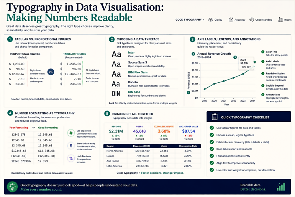 Typography in Data Visualisation: Making Numbers Readable